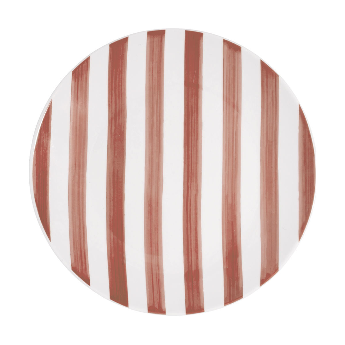 Piatto Ligne in ceramica rosa