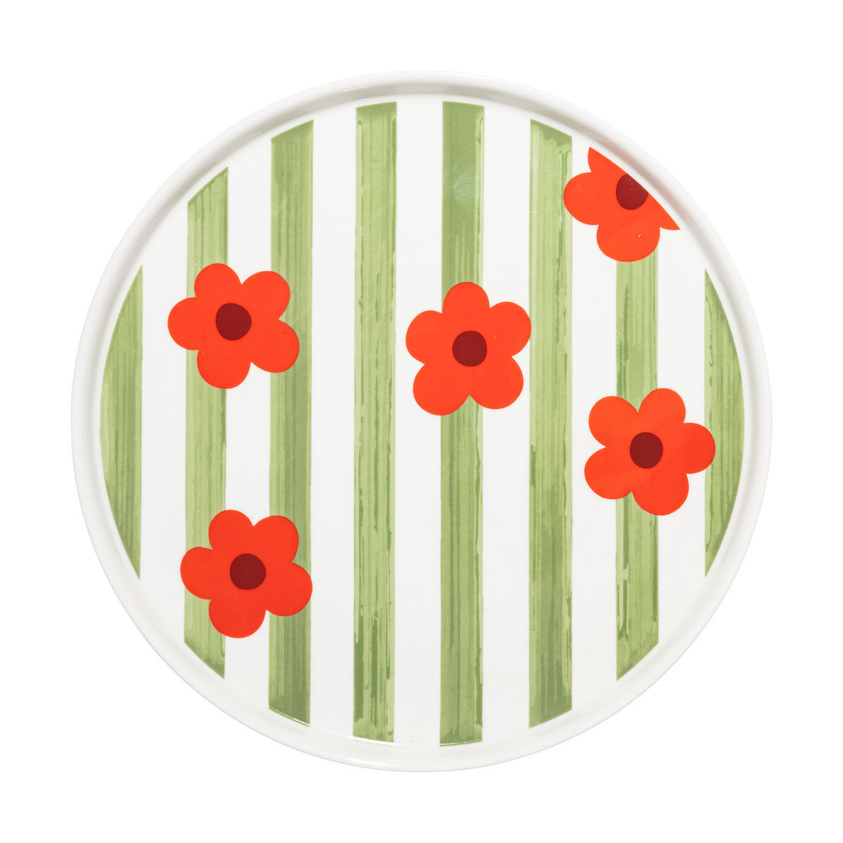 Piatto Bloomlines in ceramica con decoro floreale