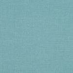 Campione del tessuto Linara di Romo nella colorazione Saltwater, codice 2494/393: un turchese, misto lino in tinta unita alto 140 cm.