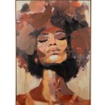 Quadro su tela dipinto a mano Ritratto a pennellate materiche 82,6 × 122,6 cm