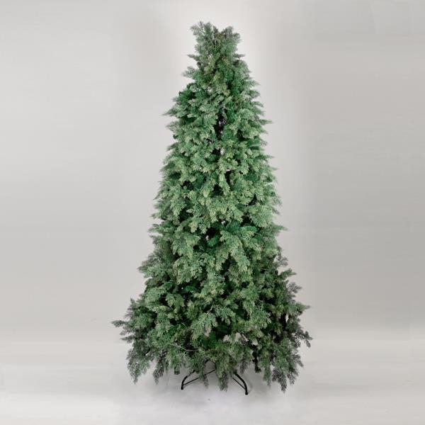 Albero di Natale artificiale France alto 220 cm, verde, su supporto a croce in m Albero di Natale artificiale France alto 220 cm, verde, su supporto a croce in metallo
