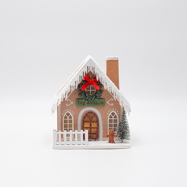 600-47749_5-estheti Casetta di Natale luminosa in carta negozio di giocattoli, fotografia del produttore: gli altri oggetti eventualmente presenti nella scena non sono compresi
