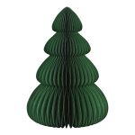 Albero di Natale honeycomb in carta verde abete, alto 50 cm, con struttura a nido d'ape aperta a ventaglio