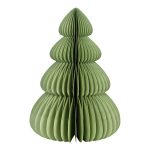 Albero di Natale honeycomb in carta verde salvia, alto 50 cm, con struttura a nido d'ape aperta a ventaglio