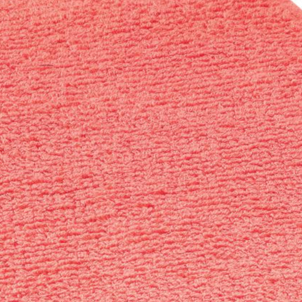 Campione della spugna Bora nel colore Corail, rosa corallo, con la trama a grano di riso