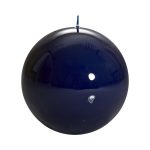Candela a sfera laccata Meloria Classic color blu, fotografia su fondo bianco