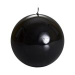 Candela a sfera laccata Meloria Classic color nero, fotografia su fondo bianco