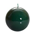 Candela a sfera laccata Meloria Classic color verde inglese, fotografia su fondo bianco