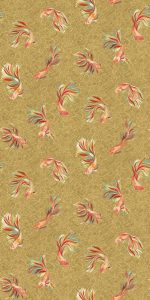 Carta da parati Aquaria di Osborne & Little, collezione Belvedere, colorazione Metallic Gold (W8123-01): campione