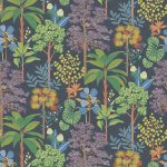 Carta da parati Arboreta di Osborne & Little, collezione Belvedere, colorazione Midnight / Multi (W8125-01): campione