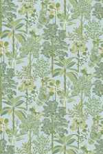Carta da parati Arboreta di Osborne & Little, collezione Belvedere, colorazione Sky / Leaf (W8125-02): campione