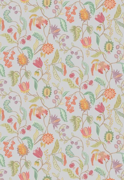 Carta da parati Masino di Osborne & Little, collezione Belvedere, colorazione Metallic Silver (W8120-03): campione
