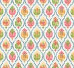 Carta da parati Mysore di Osborne & Little, collezione Belvedere, colorazione Ivory / Multi (W8121-03): campione