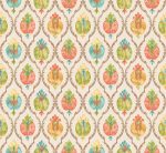 Carta da parati Mysore di Osborne & Little, collezione Belvedere, colorazione Ivory / Terracotta (W8121-04): campione