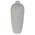 Vaso alto Natura in ceramica bianca, formato 35 × 80 cm, su fondo bianco