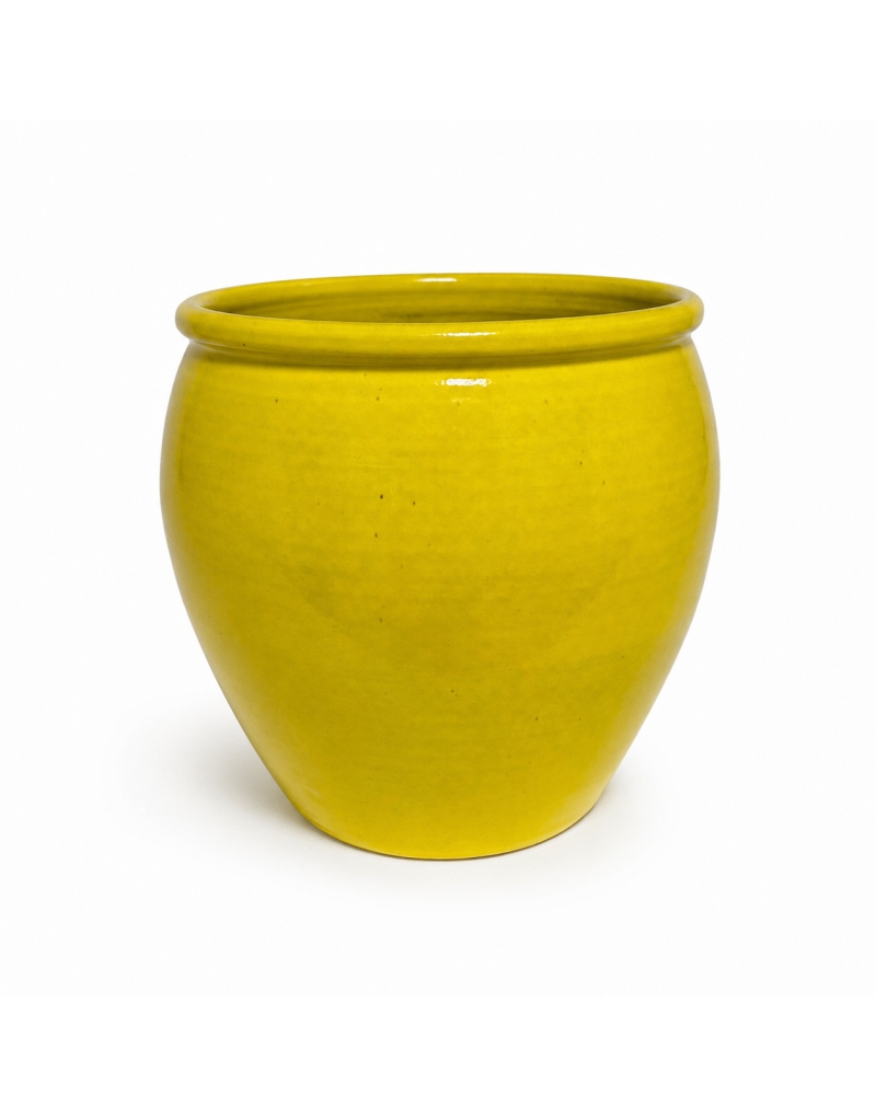 portavaso-atira-ceramica-giallo-senape-dpot Portavaso Atira in ceramica smaltata lucida giallo senape su fondo bianco