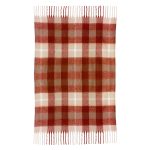 Plaid tartan Isabel in poliestere riciclato caramello e blu marine - immagine 2