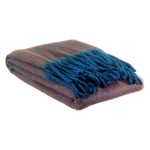Plaid bicolore Isabel in poliestere riciclato cacao e neve