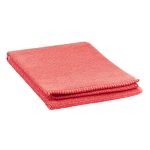 Asciugamano Bora 50 × 100 cm in spugna di cotone color Corail, rosa corallo, piegato su fondo bianco