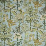 Tessuto Arboreta di Osborne & Little, collezione Belvedere, colorazione Sky / Leaf (F8087-01): campione