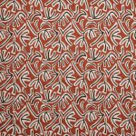 Tessuto Avila di Osborne & Little, collezione Belvedere, colorazione Terracotta / Charcoal (F8083-03): campione