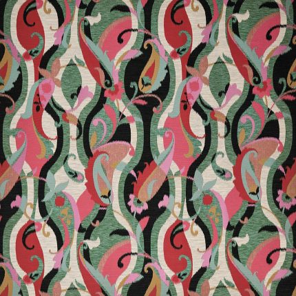 Tessuto Castillo di Osborne & Little, collezione Belvedere, colorazione Celadon / Rose (F8085-01): campione