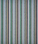 Tessuto Livenza di Osborne & Little, collezione Brenta, colorazione Indigo / Emerald (F8111-05): campione