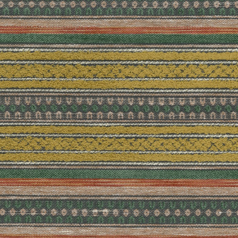 Tessuto Nera Ochre / Pine Osborne & Little F8113-02 Tessuto Nera di Osborne & Little, collezione Brenta, colorazione Ochre / Pine (F8113-02): campione