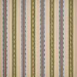 Tessuto Ombrone di Osborne & Little, collezione Brenta, colorazione Ecru / Chartreuse / Sky (F8110-04): campione