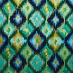 Tessuto Xanadu di Osborne & Little, collezione Belvedere, colorazione Indigo / Emerald (F8082-02): campione