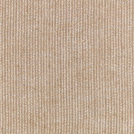 Campione del tessuto per tende Romo Veya della collezione Elva nella colorazione Tawny: cammello fulvo, con filati sabbia e tabacco intrecciati.
