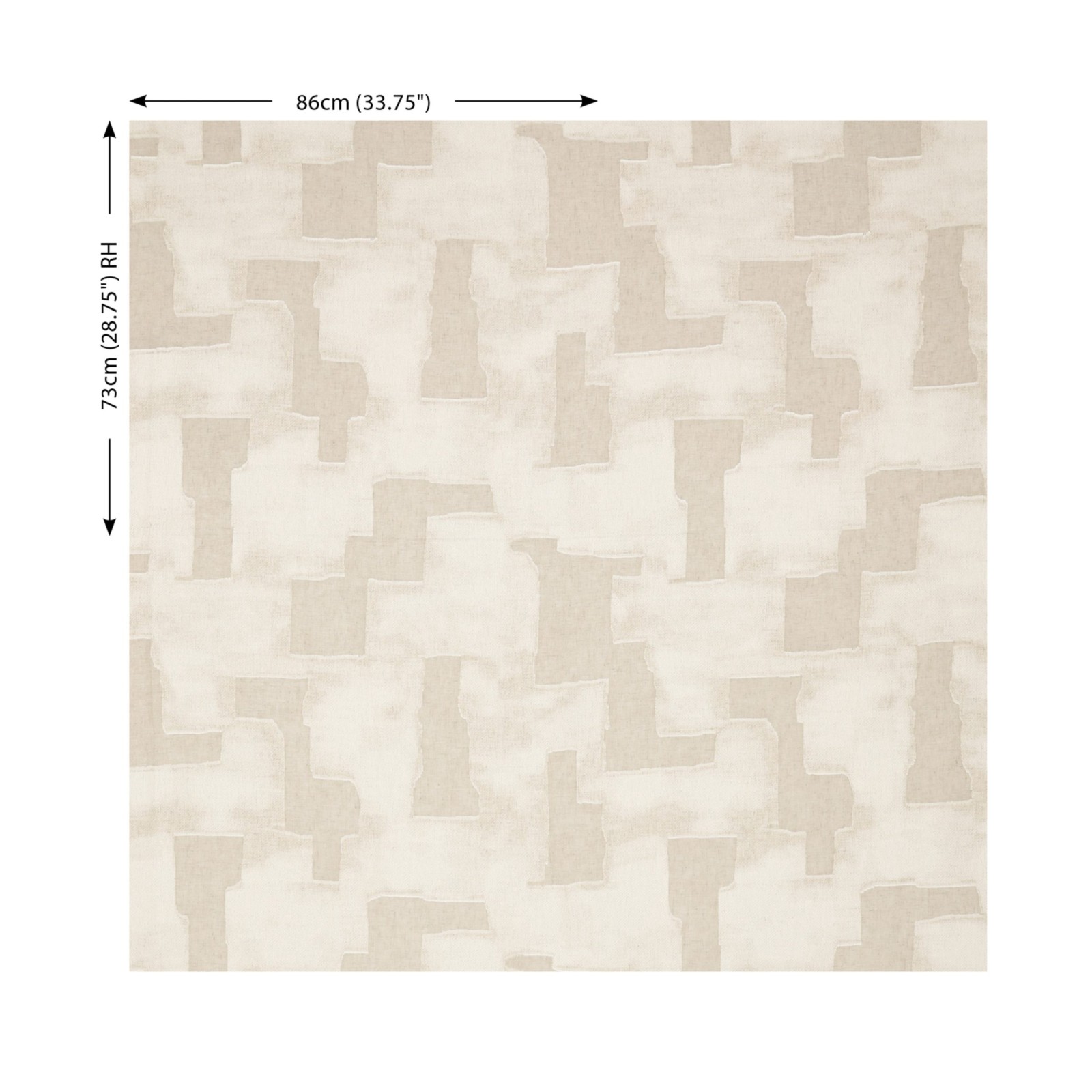 Rapporto di disegno del velo Idris di Villa Nova nella colorazione Birch: 86 cm in larghezza e 73 cm in altezza, a tenda montata.