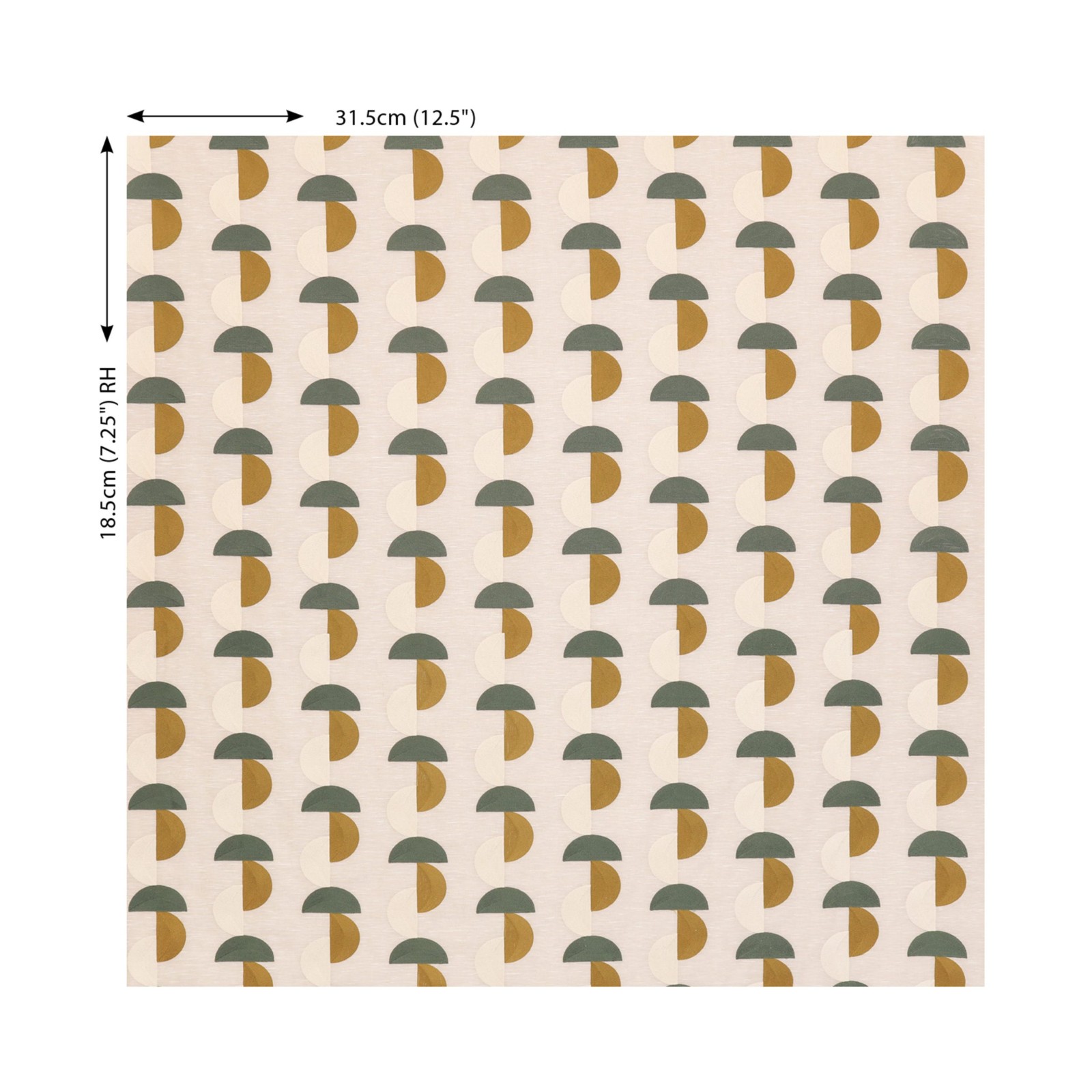 Rapporto di disegno del velo Omri di Villa Nova nella colorazione Canopy: 31,5 cm in larghezza e 18,5 cm in altezza, a tenda montata.
