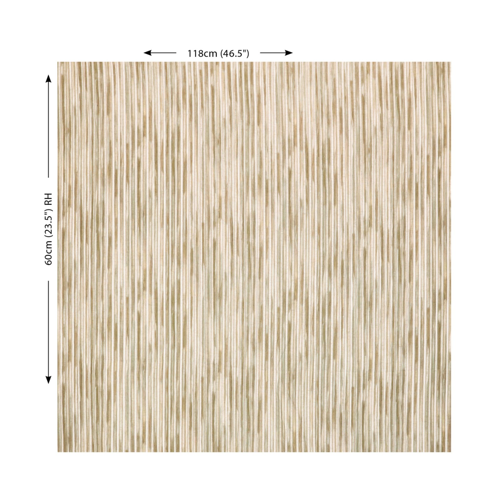 Rapporto di disegno del velo Rafi di Villa Nova nella colorazione Mineral: 118 cm in larghezza e 60 cm in altezza, a tenda montata.