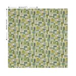 Rapporto di disegno del tessuto stampato in cotone e lino Nira di Villa Nova nella colorazione Canopy: 38,5 cm in verticale e 68,5 cm in orizzontale.