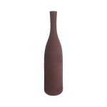 Vaso a bottiglia in ceramica color terracotta, 15 × 15 × 59 cm, su fondo bianco