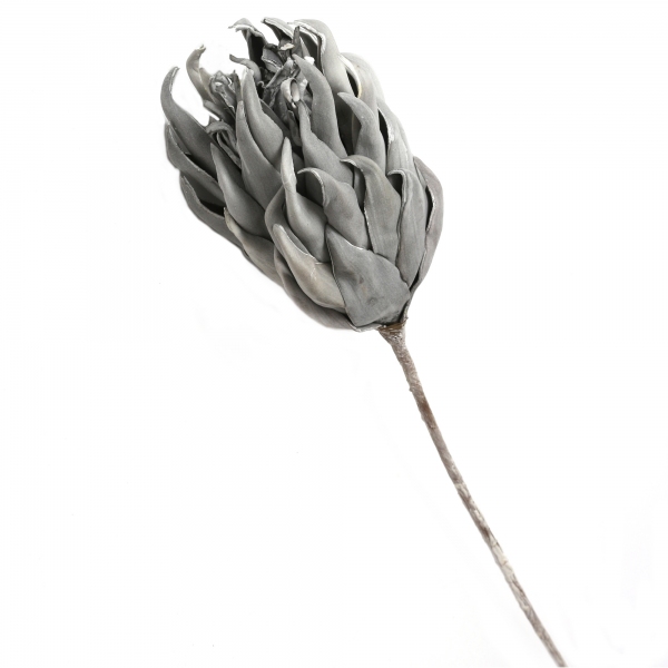 Il fiore artificiale Vetplant grigio piombo visto da un’altra angolazione